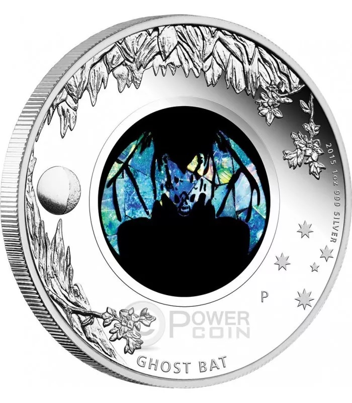 GHOST BAT Australian Opals Series Silver Coin 1$ Australia 2015
