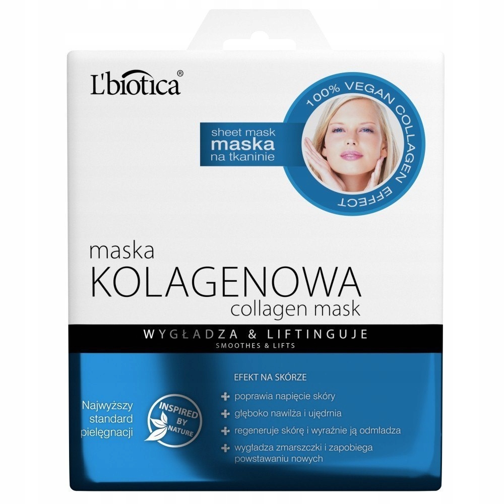 L`BIOTICA Maska kolagenowa na tkaninie - wygła