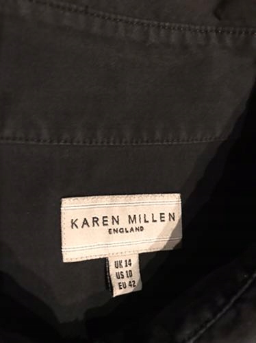 Karen Millen czarna koszula 42 xl spinki z cyrkoni