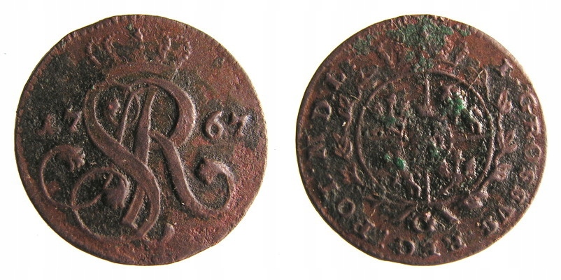 9135. POLSKA, SAP 1 GROSZ, 1767