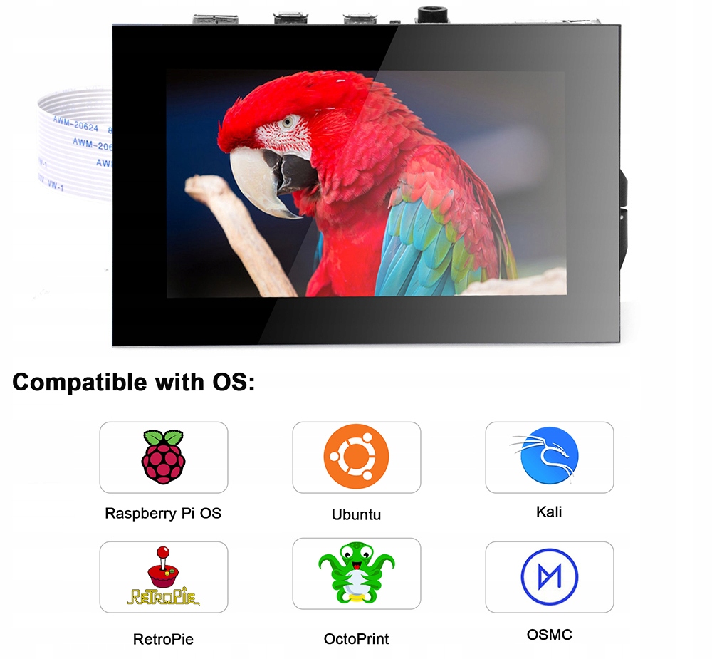 Ekran OSOYOO DSI 3,5 cala V1.0 dla Raspberry Pi Ubuntu MATE Windows 10