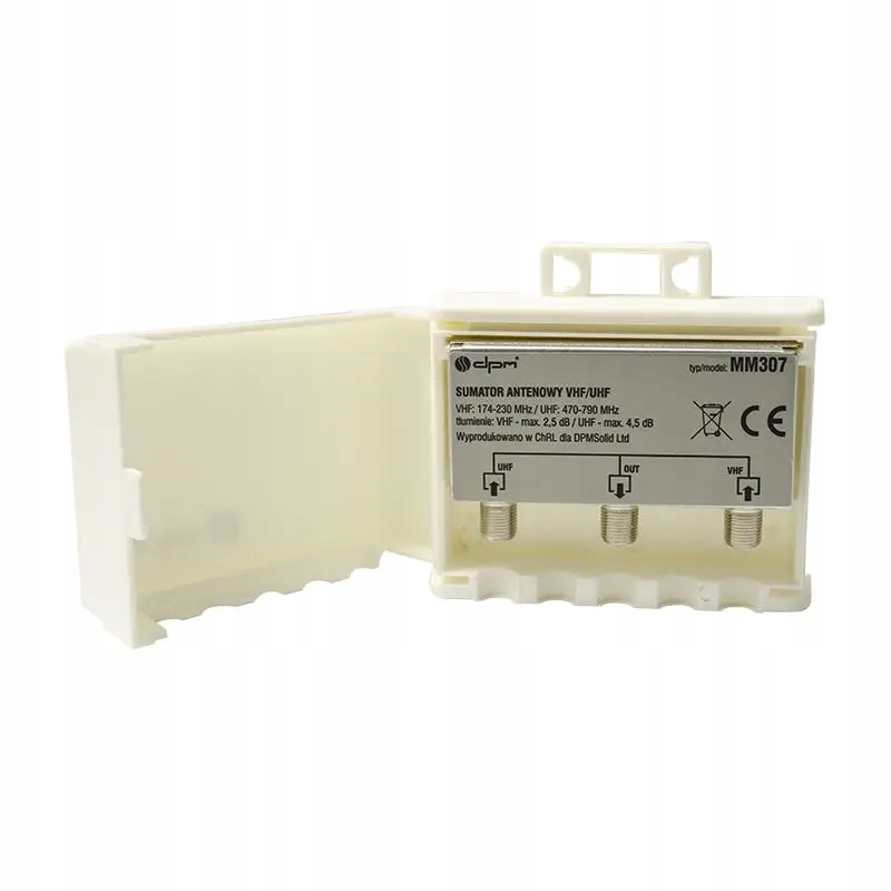 Rozgałęźnik/sumator antenowy zewn. 2-drożny UHF + VHF / dpm MM307