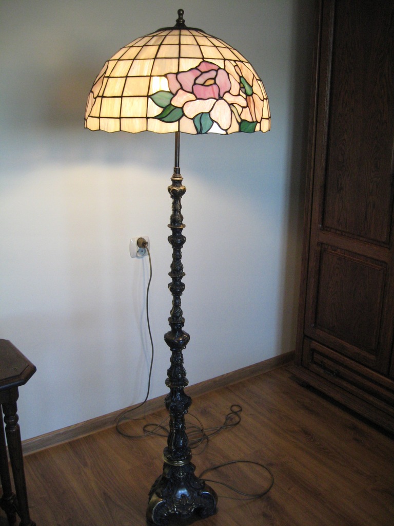 Piękna lampa podłogowa witrażowa ,tiffany