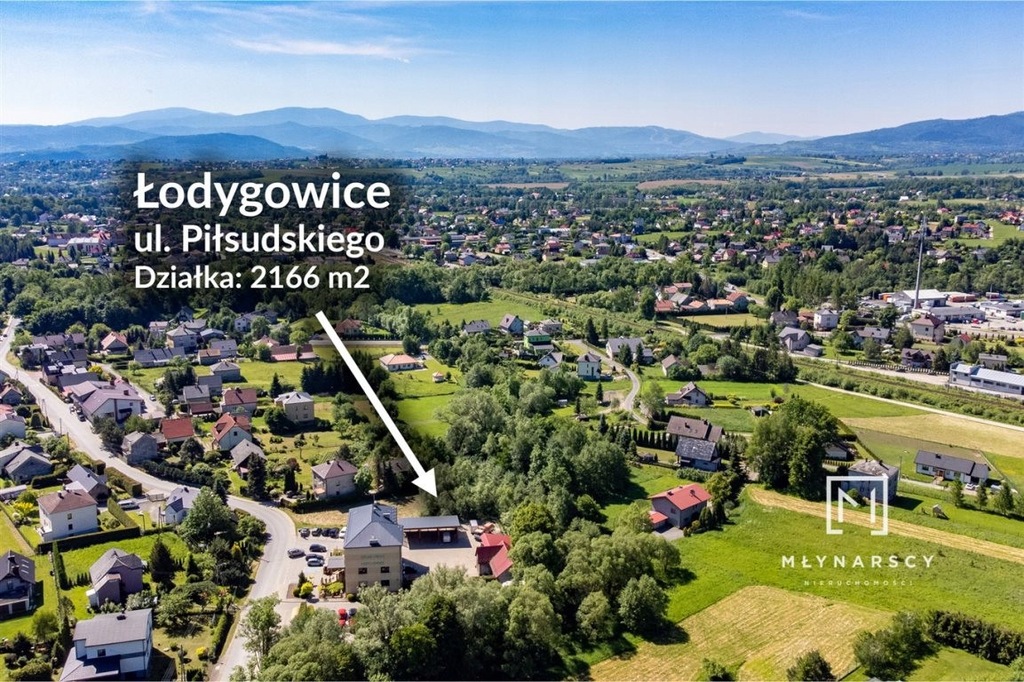 Działka, Łodygowice (gm.), 2166 m²