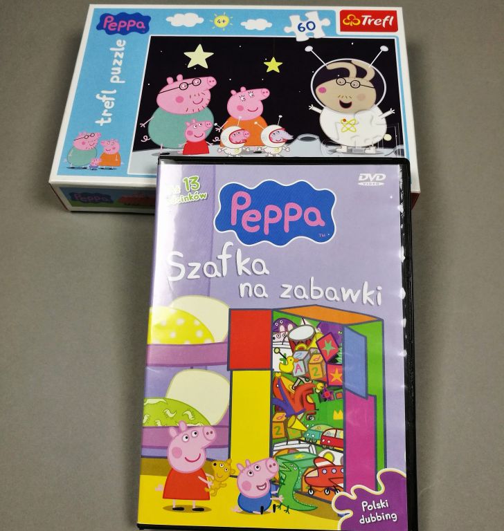 Świnka Peppa: Puzzle 60 elem. i DVD 66min. polski