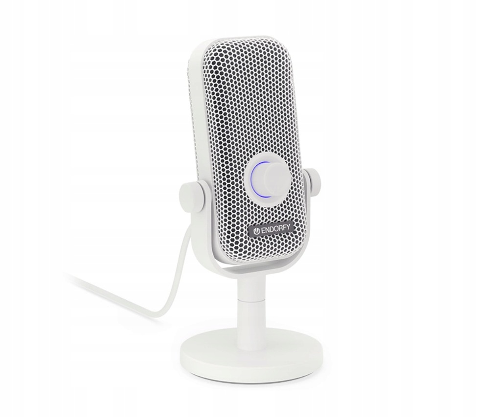 Mikrofon Endorfy Solum Voice S Onyx White EY1B015 Pojemnościowy Z PODSTAWKĄ