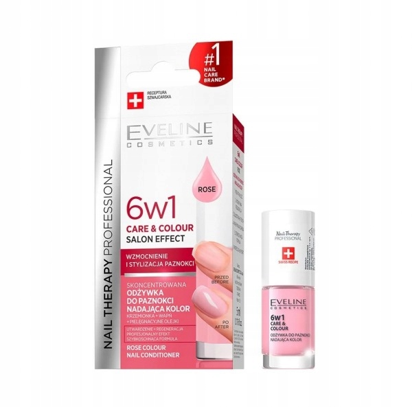 Eveline 6w1 odżywka do paznokci Rose 5 ml