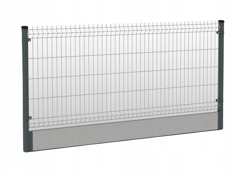 Ogrodzenie panelowe panel systemowy podmurówka 1,20m+20cm zielony