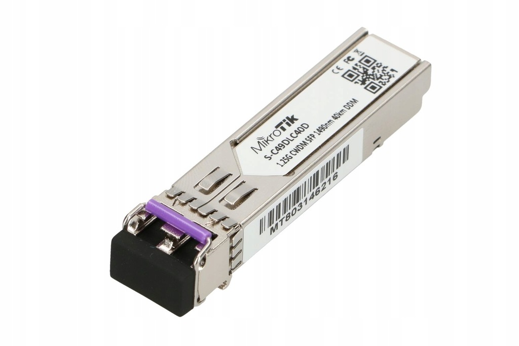 MikroTik S-C49DLC40D | Moduł SFP | CWDM, 1,25Gb/s, 1490nm, 2x LC, 40km, DDM