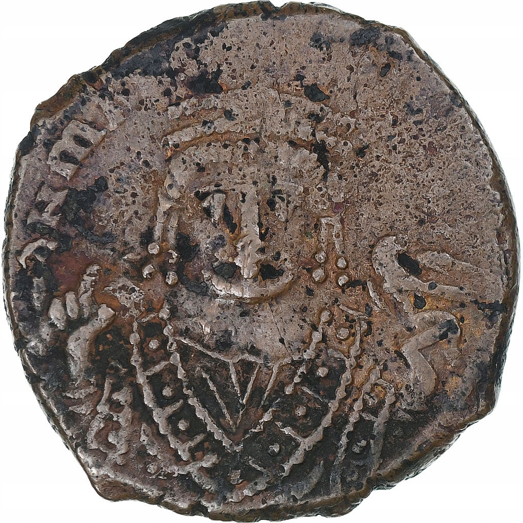 Maurice Tiberius, Follis, 595-596, Antioch, Brązow
