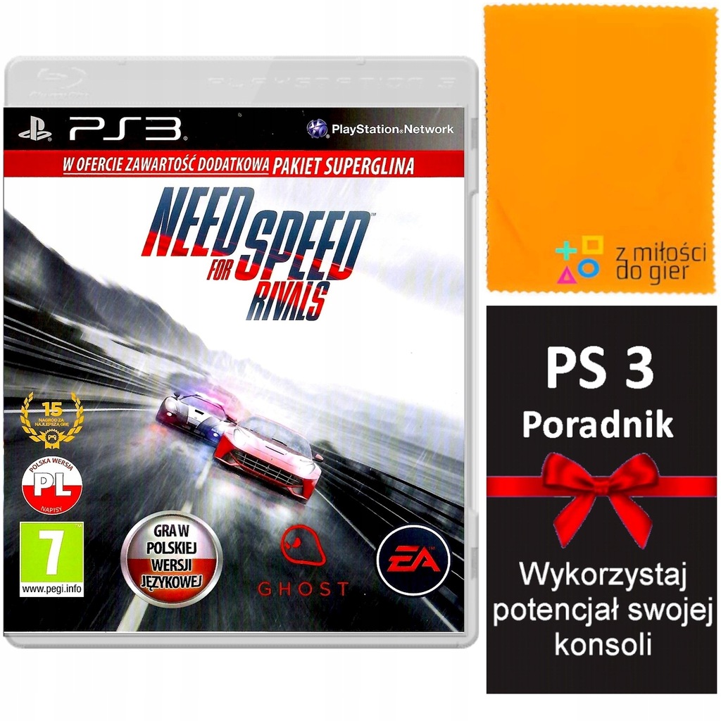 PS3 NEED FOR SPEED RIVALS PAKIET SUPERGLINA Polskie Wydanie Po Polsku PL