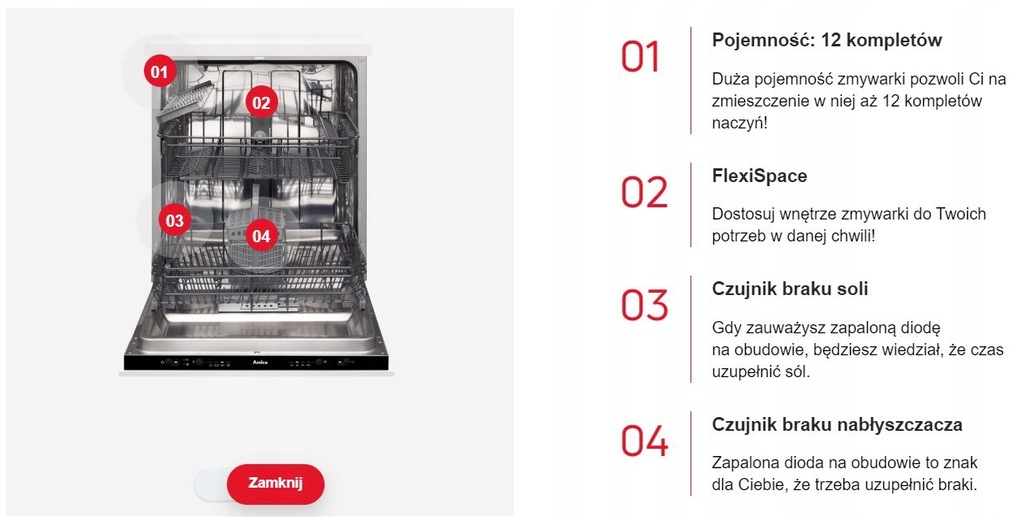 Купить ВСТРАИВАЕМАЯ ПОСУДОМОЕЧНАЯ МАШИНА 60 AMICA DIM604O A++ 12 комплектов: отзывы, фото, характеристики в интерне-магазине Aredi.ru