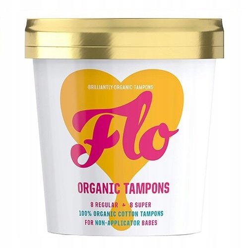 Flo Organic Tampons Bio Tampony bawełniane (8 Regu