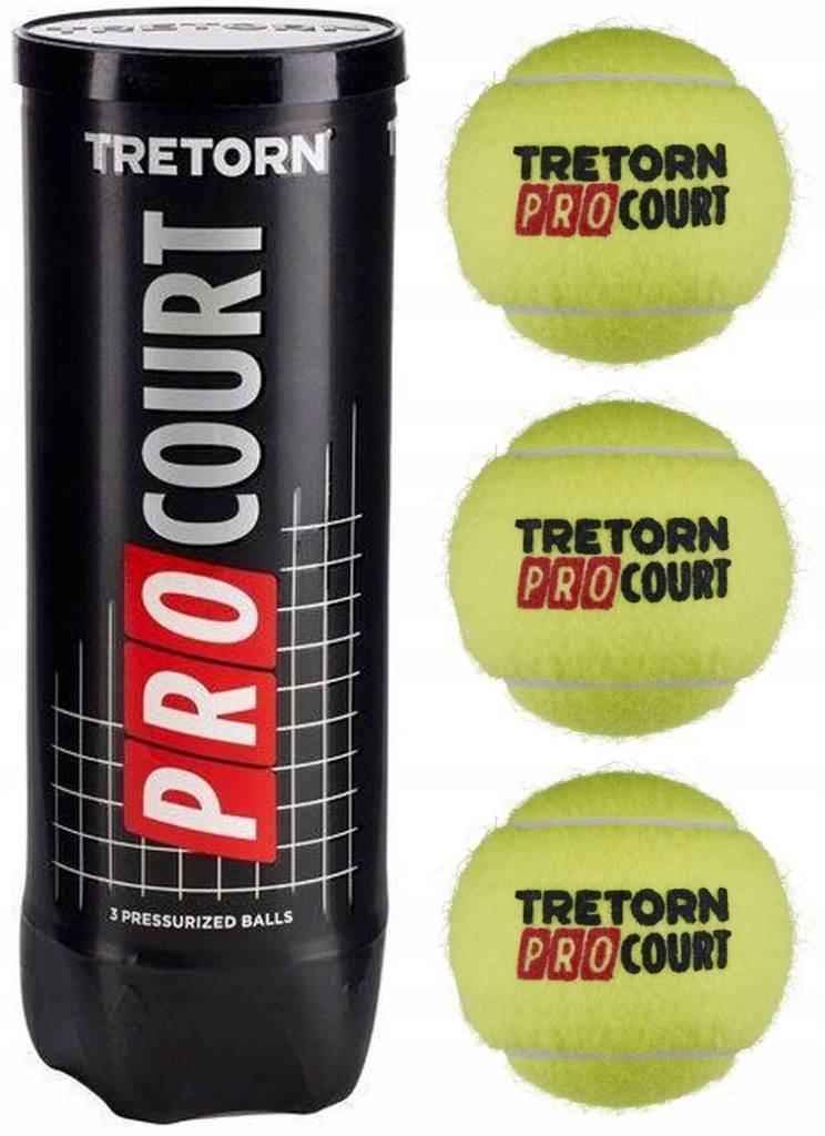 Piłki do tenisa ziemnego TRETORN Pro Court 3 szt.
