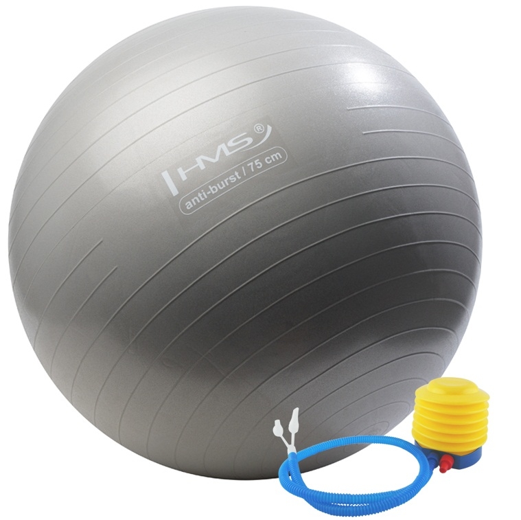 PIŁKA FITNESS GIMNASTYCZNA ANTI-BURST+POMPKA 75cm