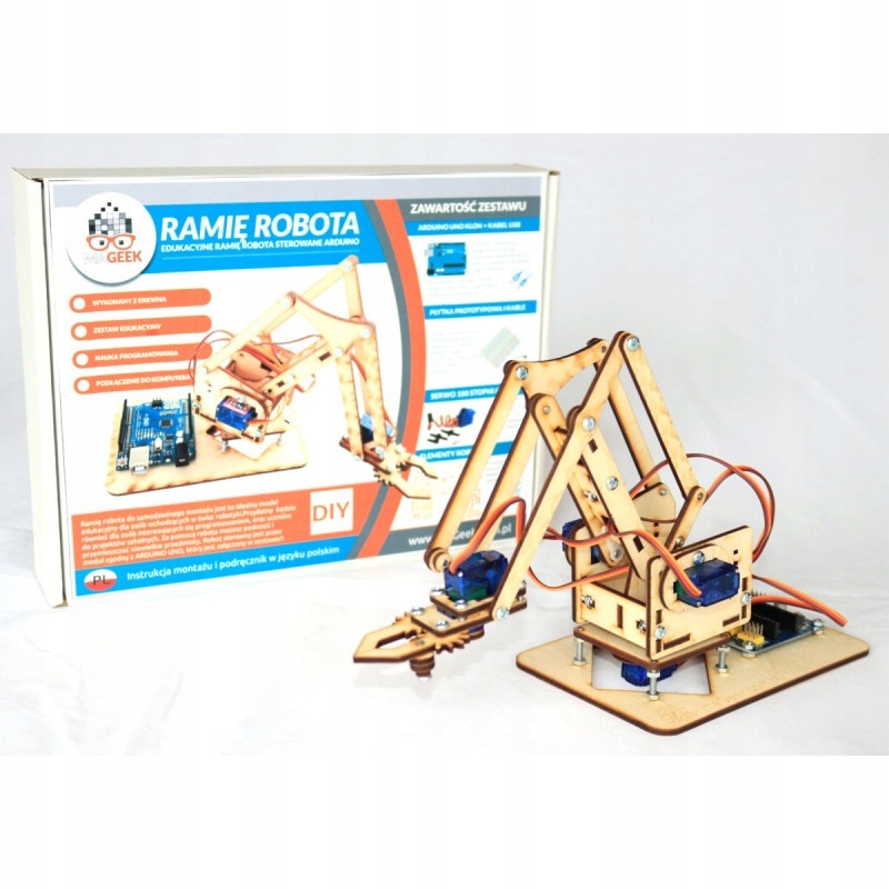 Ramię Robota plus UNO arduino zestaw edukacyjny