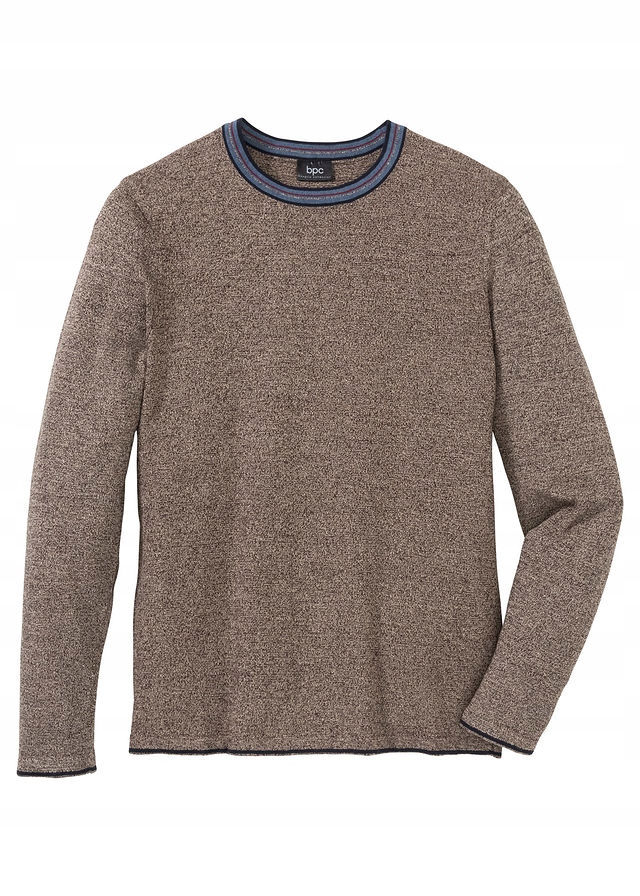 Sweter z bawełny z re brązowy 64/66 (3XL) 915792