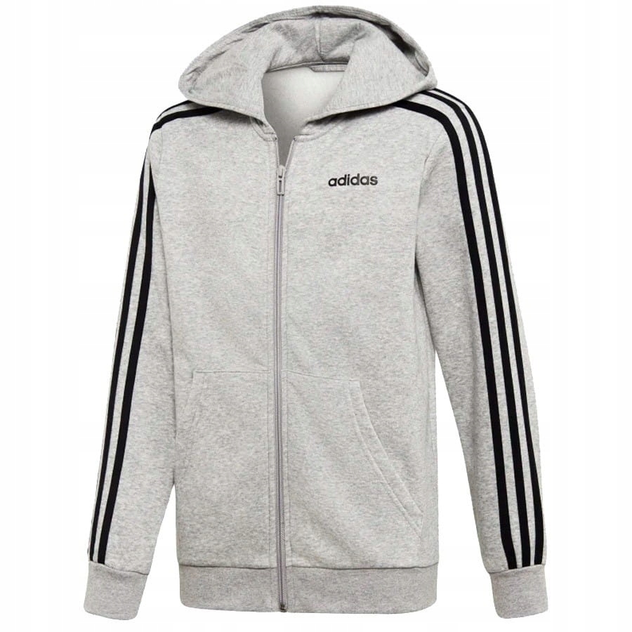 Bluza adidas YB E 3S FZ HD DV1802 - SZARY; 128 CM