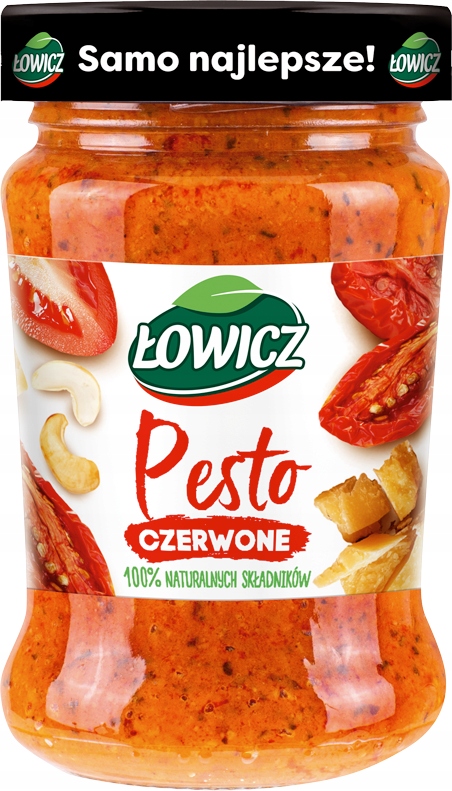 SOS ŁOWICZ PESTO CZEROWNE POMIDORY 180 g AGROS NOVA