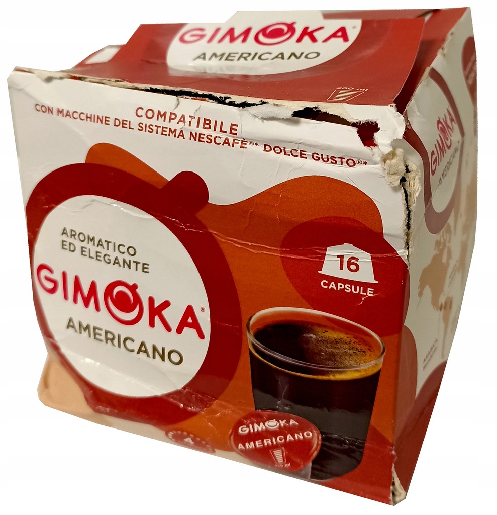 GIMOKA 16szt KAPSUŁKI DOLCE GUSTO AMERICANO/4 - uszkodzone opakowanie