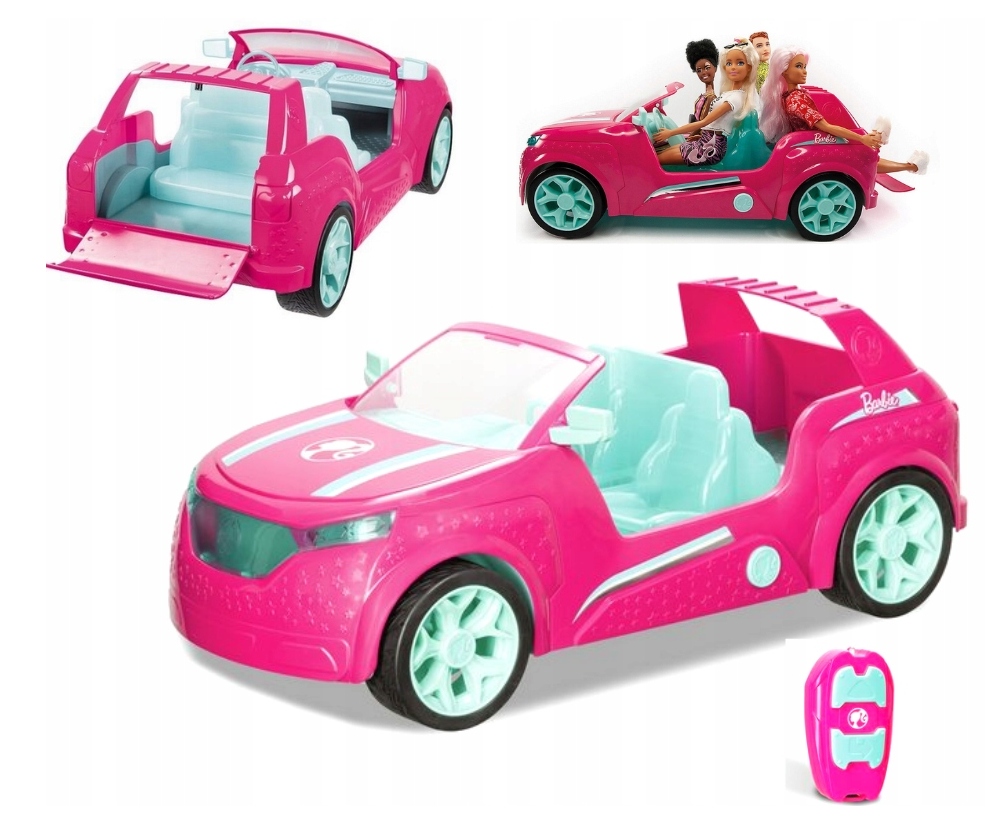 SAMOCHÓD BARBIE STEROWANY RÓŻOWY CRUISER + PILOT