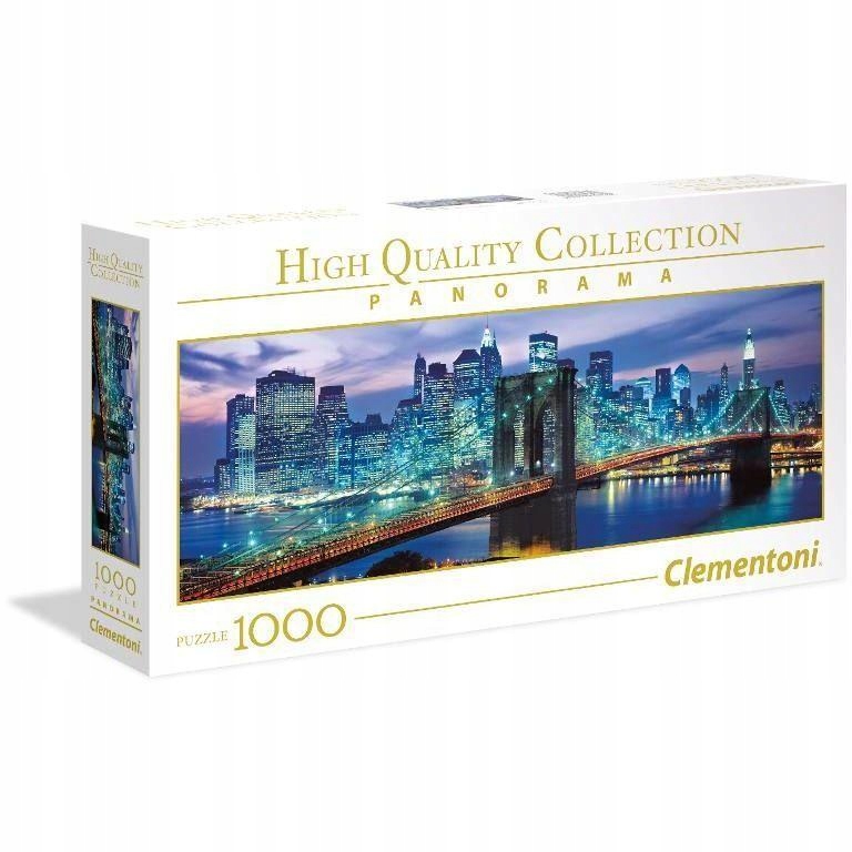 PUZZLE 1000 PANORAMA NEW YORK BROOKLYN, CLEMENTONI