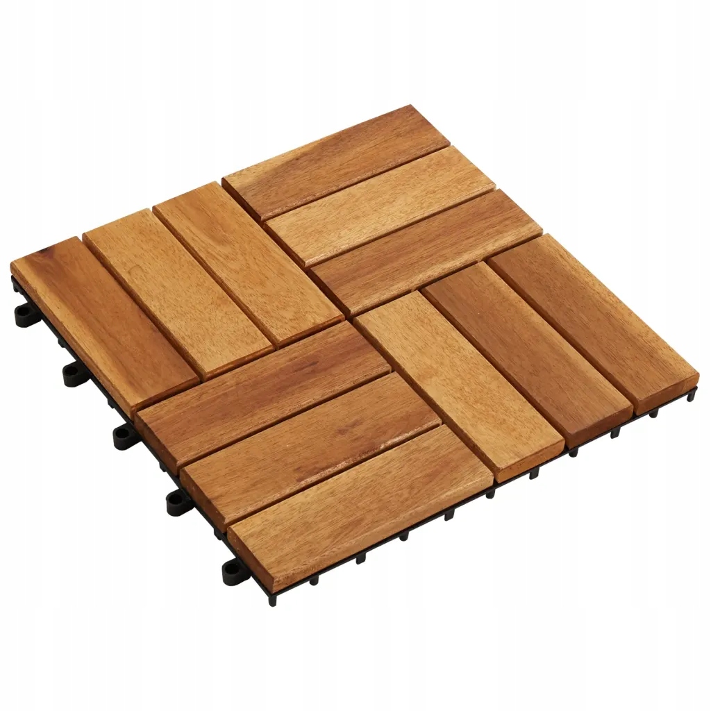 Płytki tarasowe 30 x 30 cm z drewna akacji 20 w ze