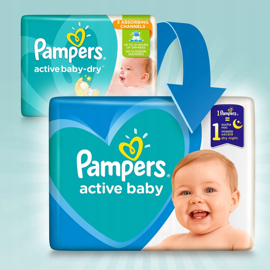 Pampers pieluchy Active Baby Dry Maxi Pack112 szt.