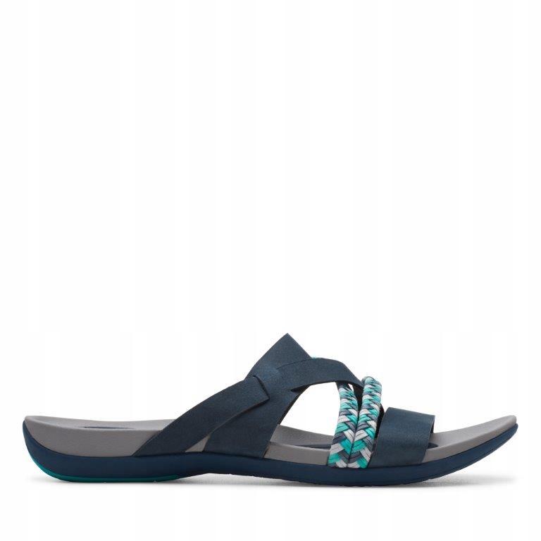 KLAPKI CLARKS TEALITE SLIDE NAVY 38 WPRZEDAŻ