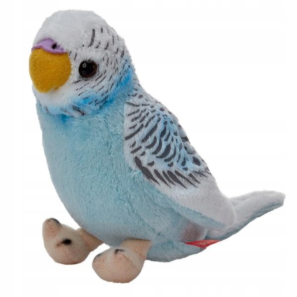 Papuga falista 13cm niebieska