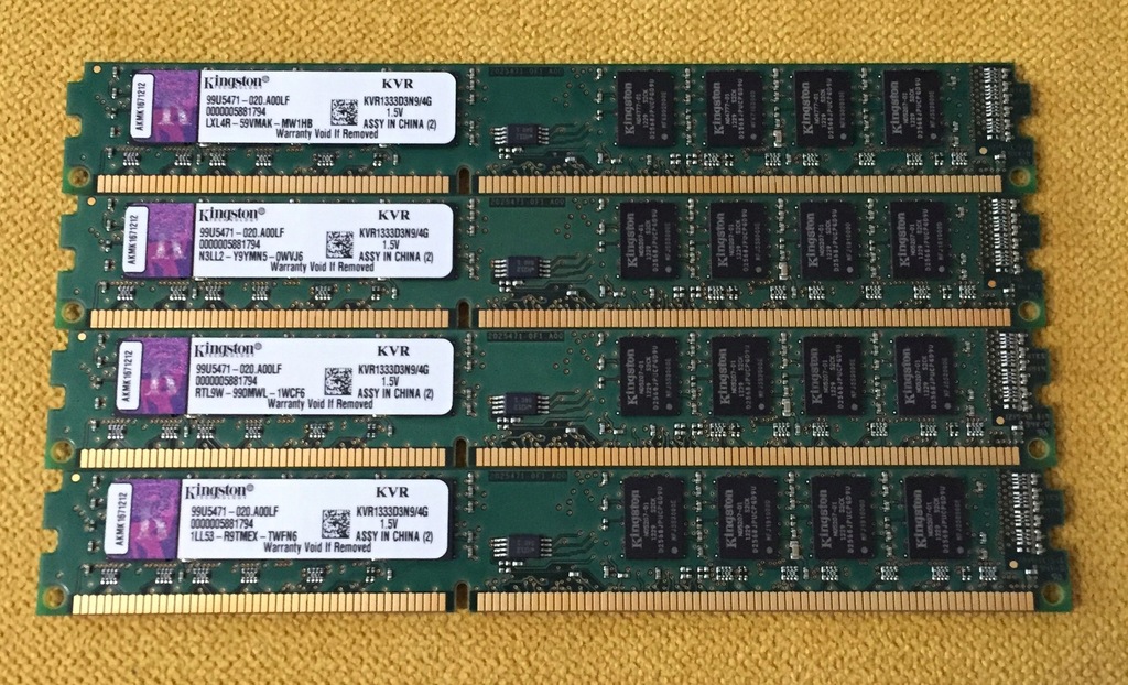 KINGSTON 4GB DDR3 1333MHz PC3-10600 KVR1333D3N9/4G