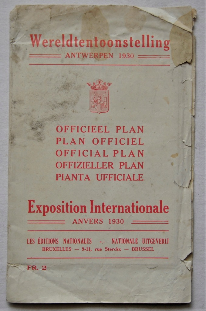 WYSTAWA ŚWIATOWA ANTWERPIA 1930 R. MAPA - PLAN