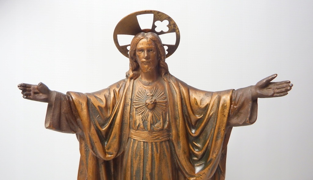 SYG.STARA FIGURKA PAN JEZUS CYNKAL 1,9KG 26CM