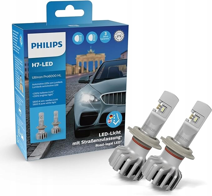 Philips 1361331 Żarówka samochodowa H7-LED Ultinon Pro6000, Po zwrocie