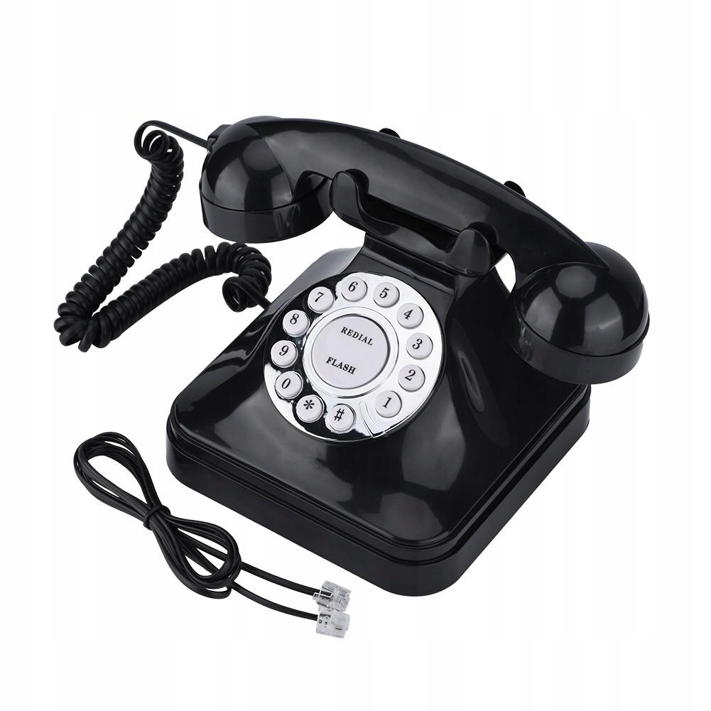Telefon przewodowy Vbestlife Vintage WX3011 czarny