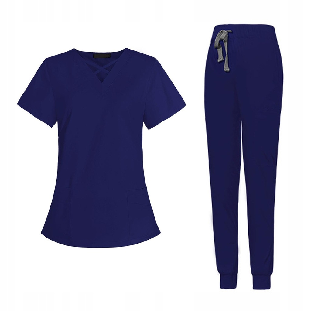Nurse Workwear Nursing Uniform Soft Stylish for SPA Cosmetology L Dark Blue