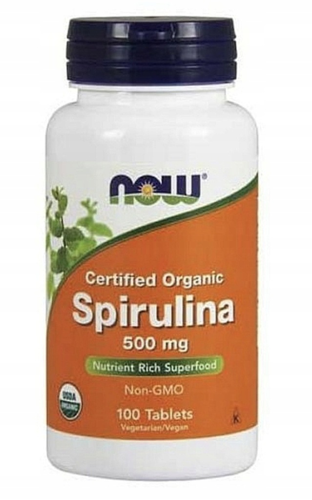 Now Foods Organic Spirulina 500 mg (100 tabletek)