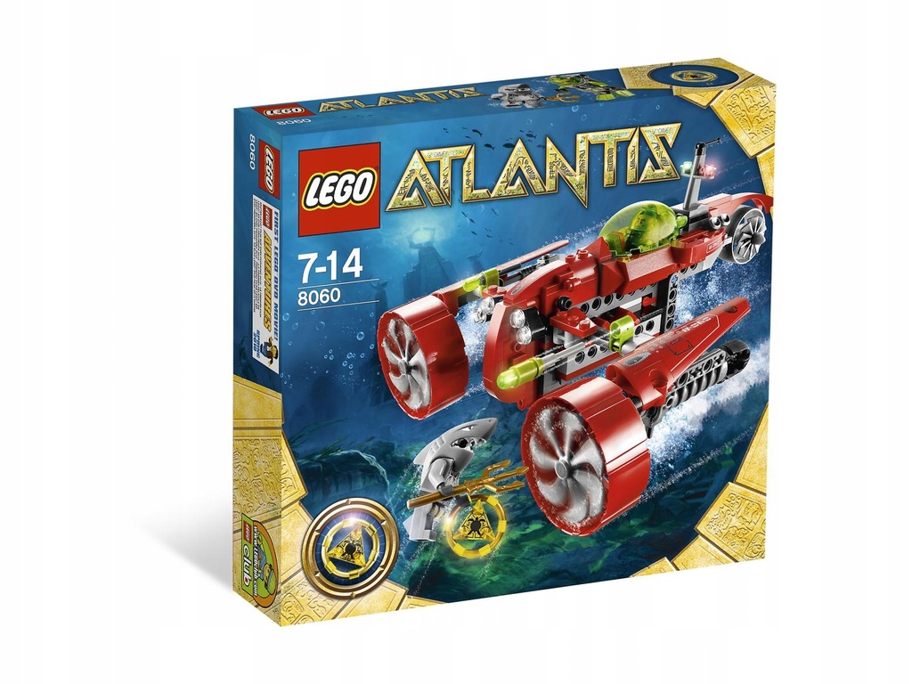 LEGO 8060 Atlantis Łódź podwodna Tajfun Unikat