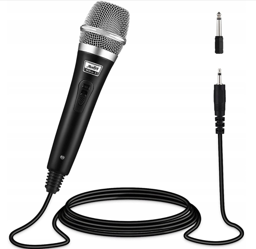 Moukey Mikrofon przewodowy MWm-5 | Dynamic Microphone | srebrny