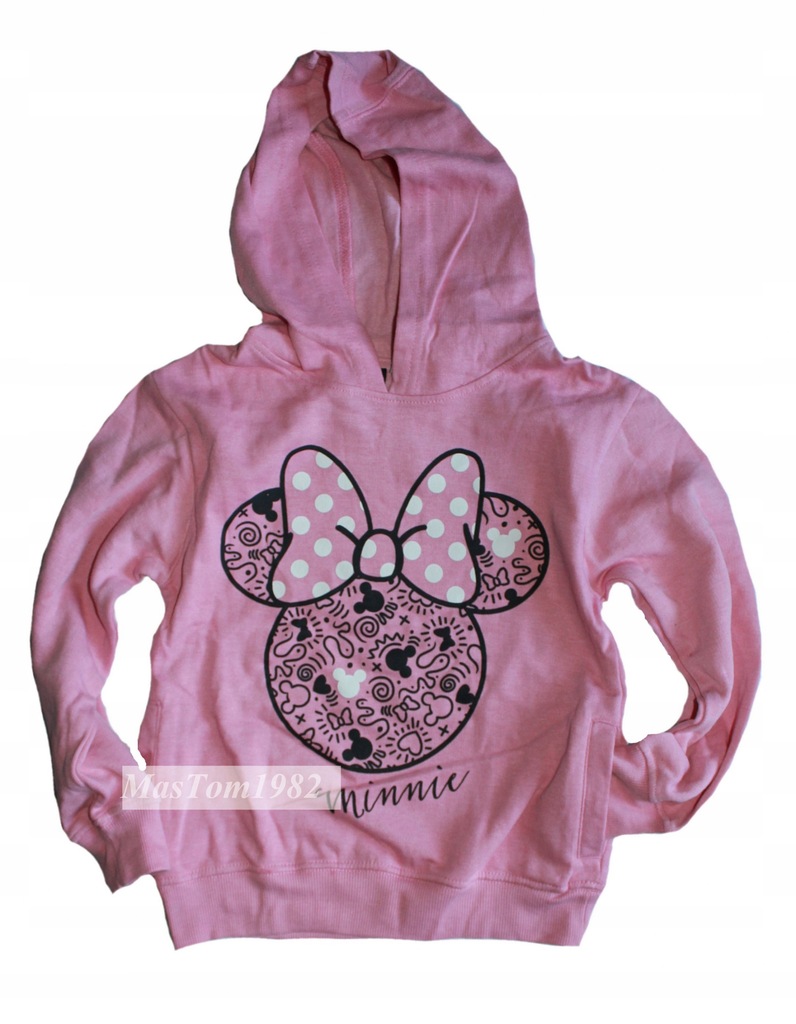 Minnie Ciepła Bluza bluzka z kapturem -110-116