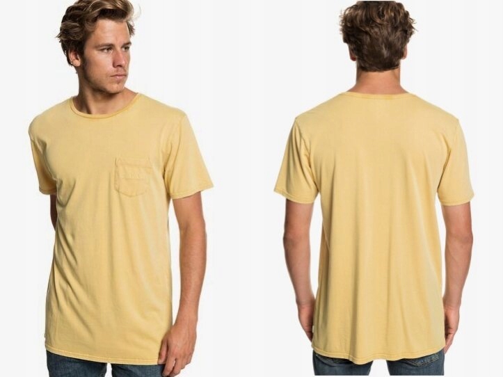 Quiksilver Żółty T-shirt Męski z Logo S