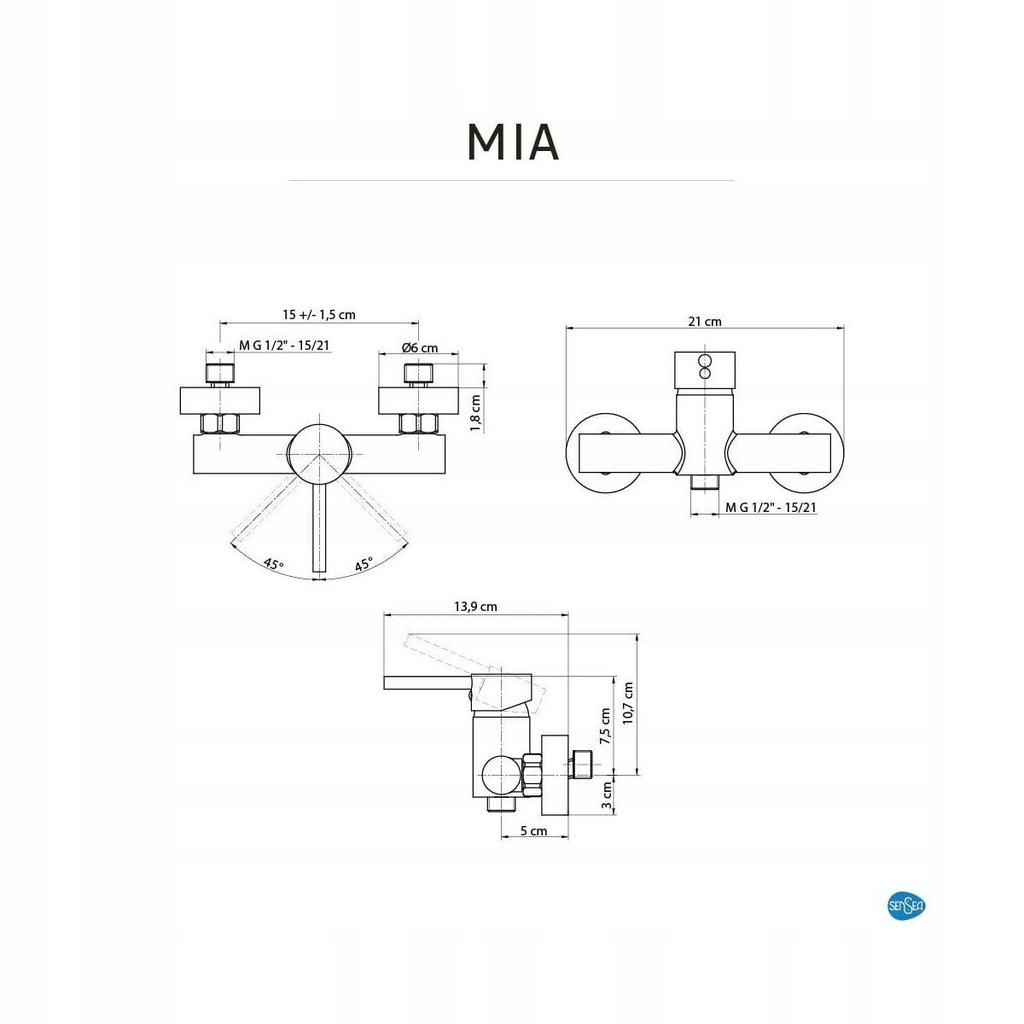 Bateria prysznicowa złota Mia Sensea - 13608472264 - oficjalne archiwum ...