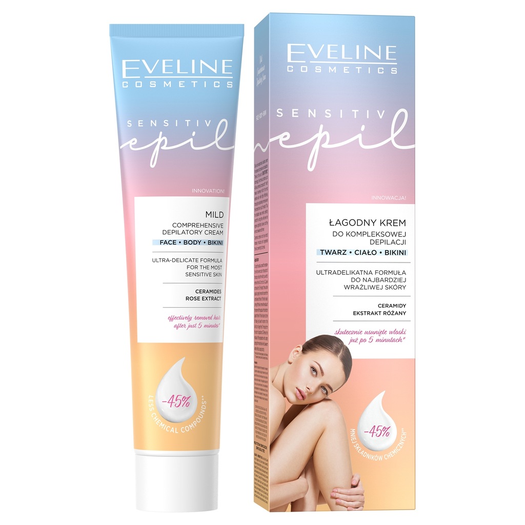 Eveline Sensitive Epil Łagodny krem do kompleksowej depilacji 125 ml