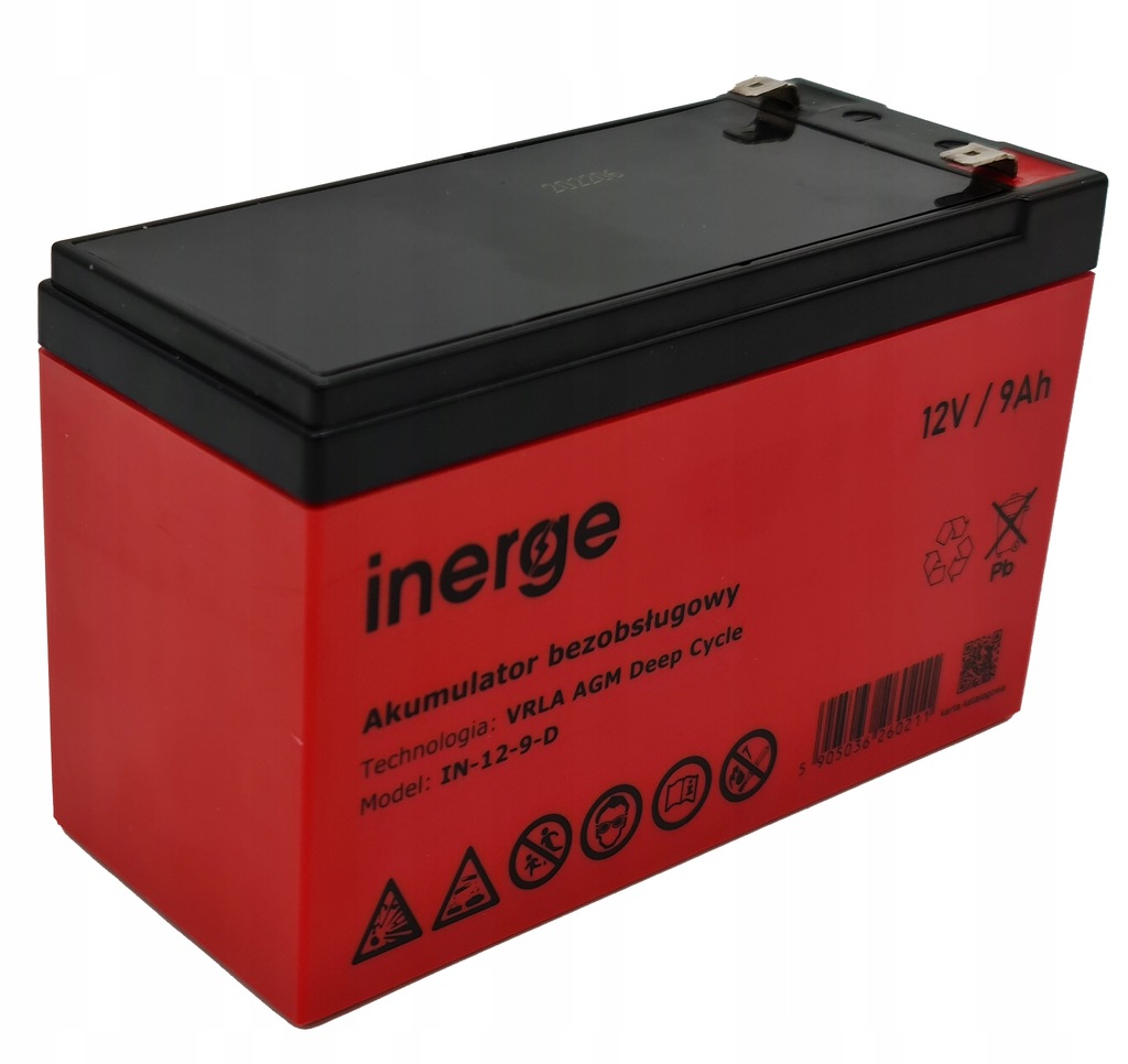 AKUMULATOR AGM DEEP CYCLE 12V 9Ah BEZOBSŁUGOWY