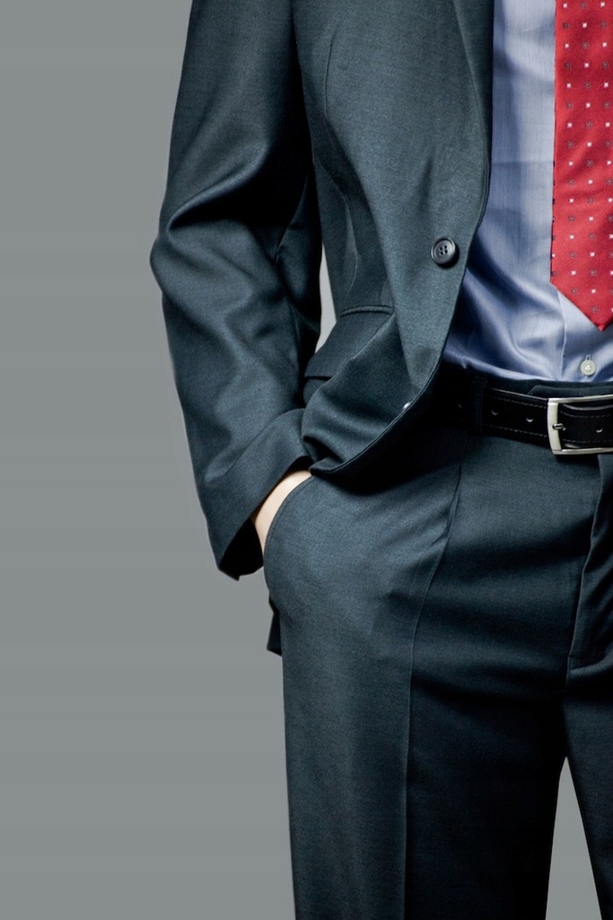 Garnitur Męski Smart-Fit, Roz. 50, Szary, Nowy