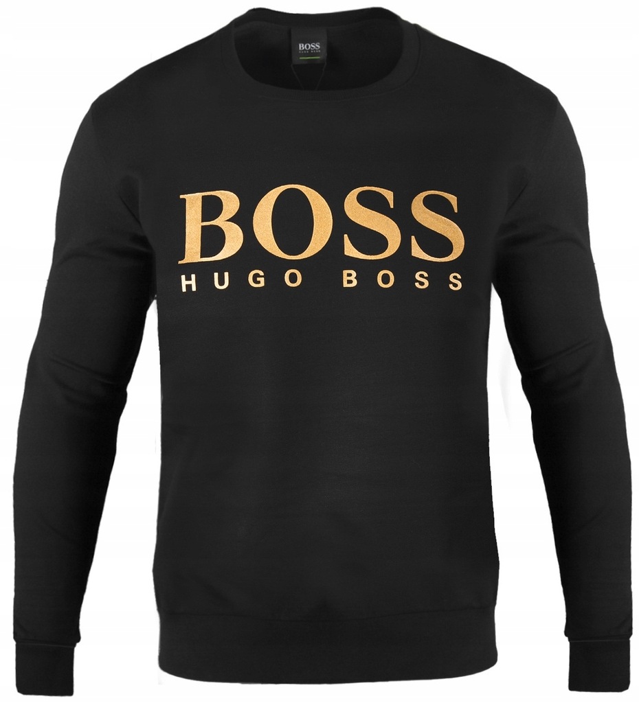 HUGO BOSS BLUZA CZARNA ORYGINALNA ZŁOTE LOGO /XL