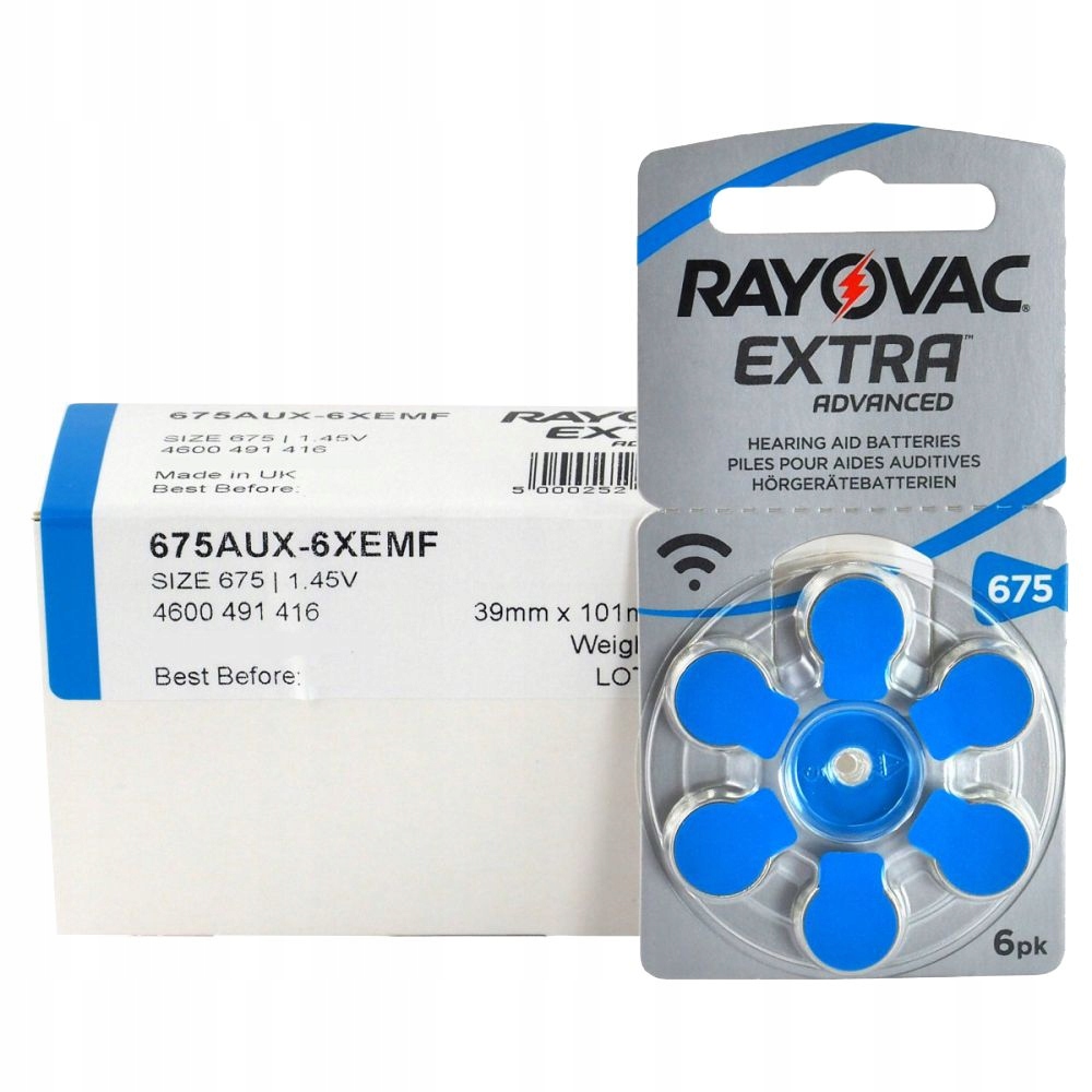 Baterie Rayovac Extra 675 PR 44 ZincAir 60 szt