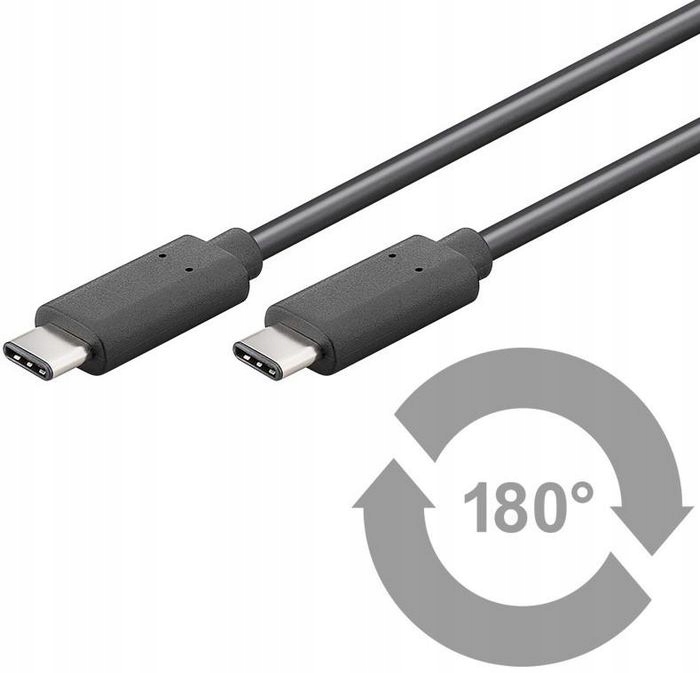 MicroConnect USB-C 3.2 Gen2 kabel Czarny. 1m