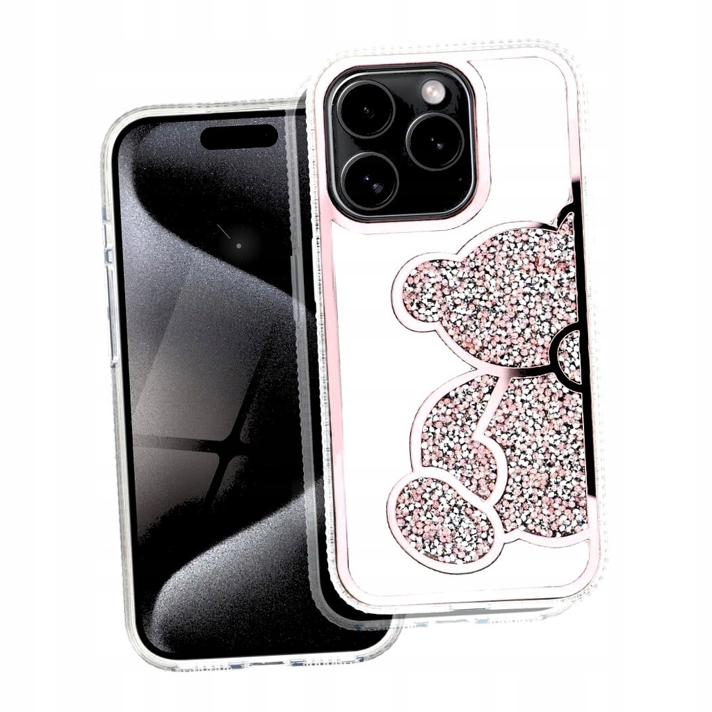 Etui TEDDY BEAR do IPHONE 16 Pro Max różowy