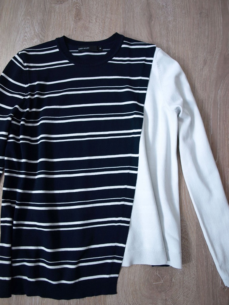 KAREN MILLEN * BIAŁY * GRANATOWY * M